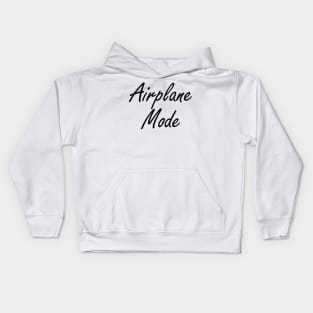 Airplane Mode Black Design Kids Hoodie